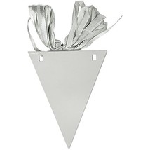 Silver Pennant Banner Create Your Own 12 Pennants 15 Feet Silver Ribbon - £3.34 GBP