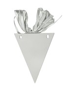 Silver Pennant Banner Create Your Own 12 Pennants 15 Feet Silver Ribbon - $4.25