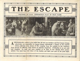 THE ESCAPE (1914) Lost Film D.W. Griffith 2nd Feature Film Sweet, Marsh, Harron - £197.54 GBP