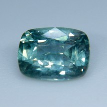 Natural Green Sapphire | Cushion Cut | 0.87 Carat | 6.32x4.80 mm | Loose Sapphir - £423.16 GBP