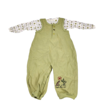 Baby Vintage Carter&#39;s John Lennon Green Animals Overalls Romper Bodysuit... - $34.64