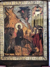 1991 Fine Art Poster Russian Orthodox Icon Entry to Jerusalem Moscow Kremlin - £12.79 GBP