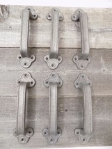 6 Barn Door Handles Cast Iron Hardware Pull Grasp Handle Shed Primitive ... - £23.97 GBP