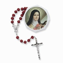 Saint Theresa Crushed Rose Petals Rosary - $40.16