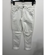 Paige Skyline Ankle Peg Jeans Womens 25 Optic White Cotton Stretch Denim... - $21.00