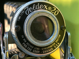 Vtg Foldex 20 86mm Pho-Tak Corp Accordion Style Camera Time 1/50 - £31.56 GBP