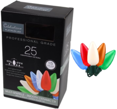 Christmas String Lights LED C9 25-ct 25&#39; Multicolor, Celebrations C925OMUSA - $19.79