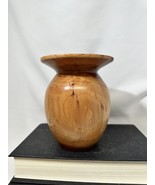Artisan turned wood vase pear Wood Jim Bewley 2005 PA - $45.82