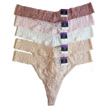 INC International Concepts 5-Pack Lace Thong XXL 2XL Almond Latte Rose W... - £20.63 GBP