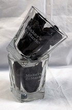 2 Makers Mark Bourbon Whisky Rocks Glasses Etched No Wax Pentagon Base - £23.31 GBP