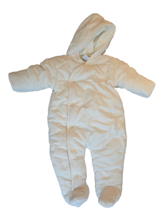 Ralph Lauren Bunting Snowsuit Baby 6-9M Quilted Padded Girl Pink Cream P... - $19.79