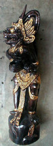 HANAMAN Hanuman handmade wood statue from Indonesia 39&quot; high BLACK GOLD ... - £279.77 GBP