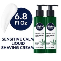 Nivea Men Liquid Shaving Cream Sensitive Calm 6.8oz Hemp Seed Oil Save w... - $24.87