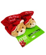 MY FIRST CHRISTMAS: BABY: BOOTIES: TEDDY BEAR: SIZE: 0-6 MONTHS: BRAND NEW - £8.20 GBP