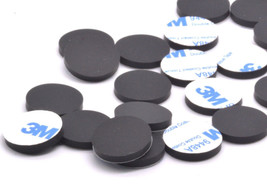 3/4&quot; Diameter x 1/8&quot; Thick Round Rubber Silicone Feet Bumpers  3M Adhesi... - £8.63 GBP+