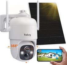 Security Cameras Wireless Outdoor Solar WiFi 2K 2 Way Audio Smart Home Outside C - £83.43 GBP