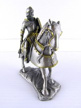 2013 Summit Collection French Knight on Horseback Lead Free Pewter War Figurine - £14.93 GBP