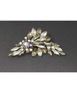 Vintage Massive Floral Crystal Rhinestone Brooch Pin - €41,82 EUR