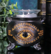 Black Magic Spirit Board Ouija Evil All Seeing Eye Cauldron Votive Candle Holder - £13.58 GBP