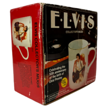 Elvis Presley Mugs Collectors 50th Anniversary Porcelain Set Of 4 New Gr... - $38.55
