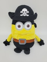 15&quot; Universal Studios Pirate Minion Despicable Me Yellow Plush Stuffed Toy B306 - £14.89 GBP