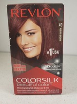 Revlon Colorsilk #49 Auburn Brown Hair Dye Color Rare Ammonia Free 3D CO... - $13.14