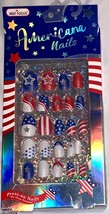 Hot Focus 3D Press-On Nails, No Glue Needed, Americana Theme, Shiny &amp; Gl... - $14.95