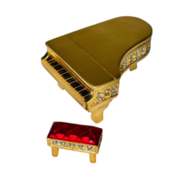 Estee Lauder Dazzling Gold Grand Piano Solid Perfume Compact Bench &amp; Box... - $2,298.53 MXN