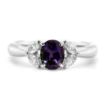 Platinum 1.13ct TGW Color Change Alexandrite and Diamond One-of-a-Kind Ring - £9,051.90 GBP