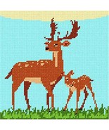 pepita Needlepoint Canvas: Doe and Fawn, 7&quot; x 7&quot; - $46.00