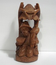 Folk Art: Hand Carving Wood Traveler or Pilgrim Believe Bavarian Origin  - £9.43 GBP