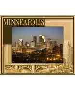 Minneapolis Minnesota Laser Engraved Wood Picture Frame (5 x 7) - £24.85 GBP