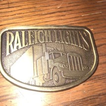 Vintage Raleigh Lights Belt Buckle, Brass Semi Truck - £14.01 GBP