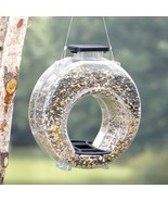 Large Bird Feeder Clear Plastic Round Canteen Hopper-Style Hanging Seed ... - $43.45 CAD