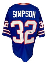 Oj Simpson Buffalo Signé Bleu Football Jersey JSA AS06121 - £229.29 GBP