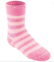 1 Pair Girl&#39;s Ultra Soft Fuzzy Crew slipper Socks Fit U.S Shoe Size 7-9 Pink S - £5.53 GBP