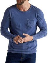 Lucky Brand Men&#39;s Estate Blue Long Sleeve Pocket Tee T-Shirt, 2XL XXL 38... - £31.26 GBP