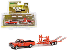 1968 Chevrolet C-10 Pickup Truck Orange with Black Stripes with Black Bed Cover  - £27.71 GBP