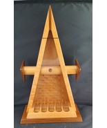 Elegant Wood Plinko Tower of Walnut, Birds Eye Maple, 18.5 In Tall - $136.77 CAD