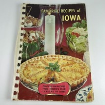 Favorite Recipes of Iowa Women&#39;s Club Leaders Spiral Cookbook 1964 VTG - £7.67 GBP
