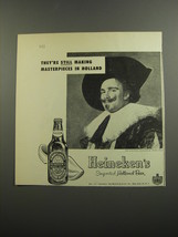 1952 Heineken&#39;s Beer Advertisement - The Laughing Cavalier by Frans Hals - £14.60 GBP