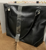 Lodis Siera Purse Genuine Black Leather Tote Bag, Luggage Pass-Through o... - £71.48 GBP