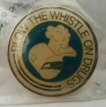 Vintage Seattle Seahawks Football NFL Blow The Whistle On Drugs Lapel Pin PB40 - $12.99