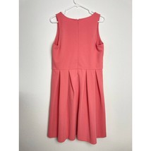 LOFT Pink Sleeveless Dress Women 10 Sleeveless Pleated Fit &amp; Flare Back ... - £22.08 GBP