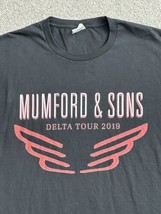 Mumford &amp; Sons Large 2019 Delta Tour Concert Black Tshirt - £15.48 GBP