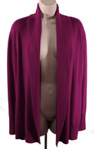Coldwater Creek Womens Open Front Cardigan Sweater XS (4-6) Magenta Merino Wool - £28.05 GBP