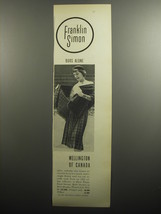1951 Franklin Simon Skirt and Stole Ad - Wellington of Canada - £14.78 GBP
