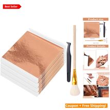 400 Sheets of Shiny Rose Gold Foil Leaves for Artistic Gilding Projects - $24.70