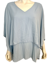 Karen Kane Light Blue V neck 3/4 Sleeve Top Size 2X NWT - £44.88 GBP