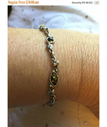 ON SALE Vintage .925 Sterling Silver Artisan Hand Crafted Tri Color Hone... - $67.11